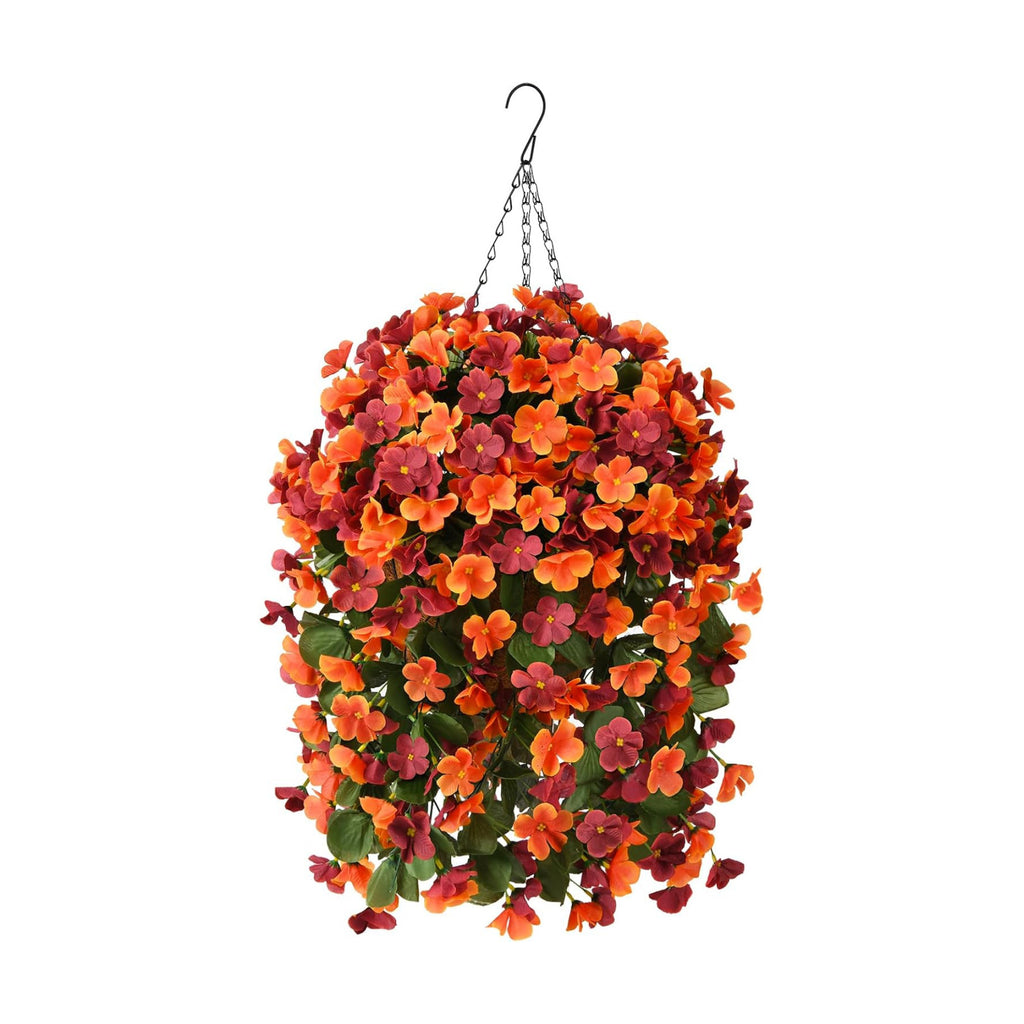 IINQCMY Artificial Flowers Fall Hanging Basket Outdoors Fake Begonias