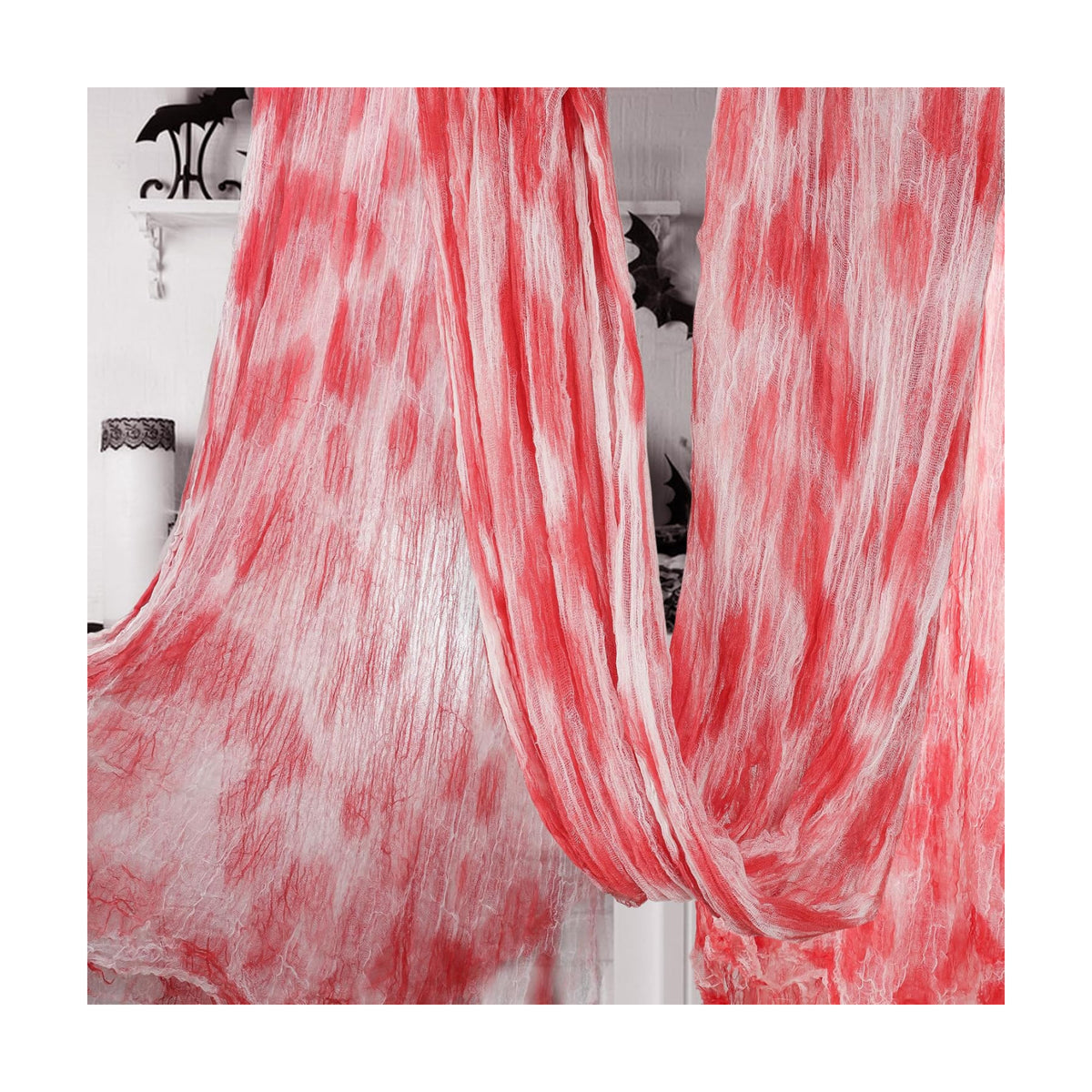 Xgunion Creepy Cloth 315x87 Inch Red Bloody Spooky Gauze