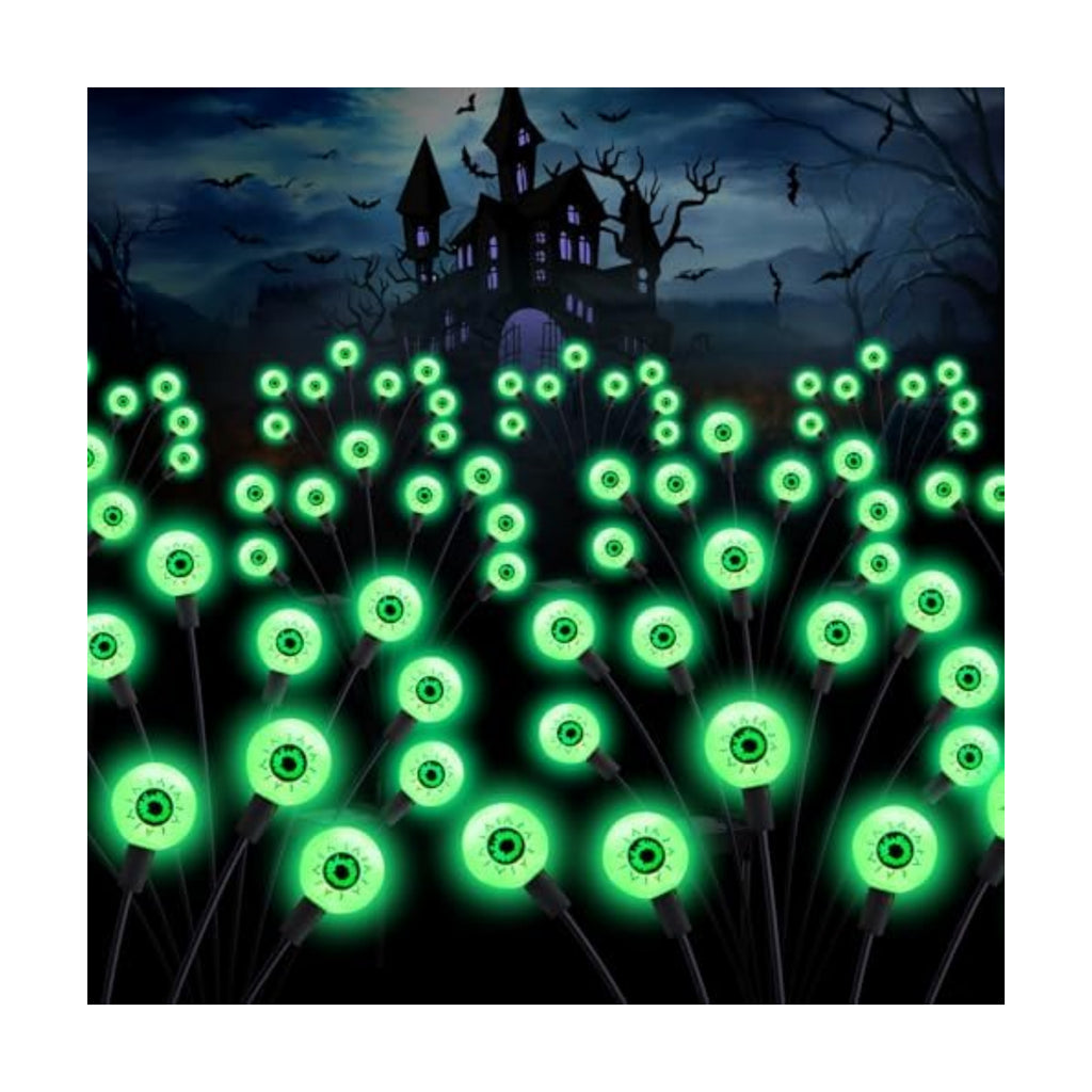 ASMAD Halloween Decorations Outdoor Solar Scary Eyeball Lights,4Pack 32LEDs