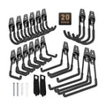 Heavy Duty Garage Hooks for Storage & Hanging Items, 20-Pack | for Hanging Bikes, Hoses, Ladders, Ropes, Garden Tools;
