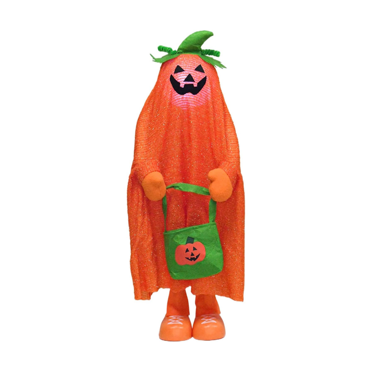 YUETJIN 32" Light Up Halloween Pumpkin Décor, Standing Trick or Treat