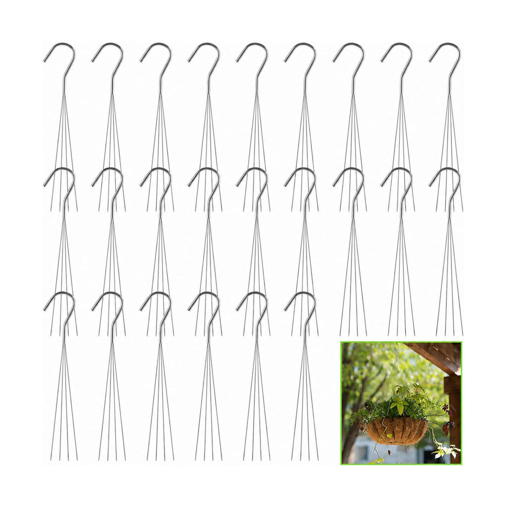 24 Pack Chain for Hanging Plants, 24 inch 4 Point Wire Plant Hangers for Hanging Baskets, Hanging Plant Chain for