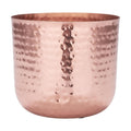 MyGift Hammered Copper Tone Metal Planter Pot with Flared Rim, 6.5 Inch | Handcrafted in India, the textured finish and