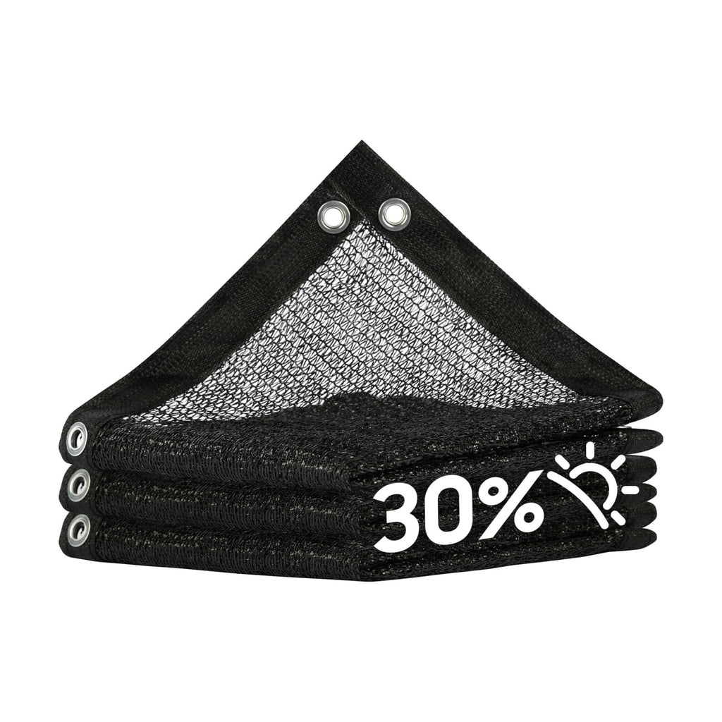 Royal Shade 30% Black Shade Cloth 10FT x 10FT Mesh Tarp with Grommets for Garden Patio, Plant Shading, Greenhouse