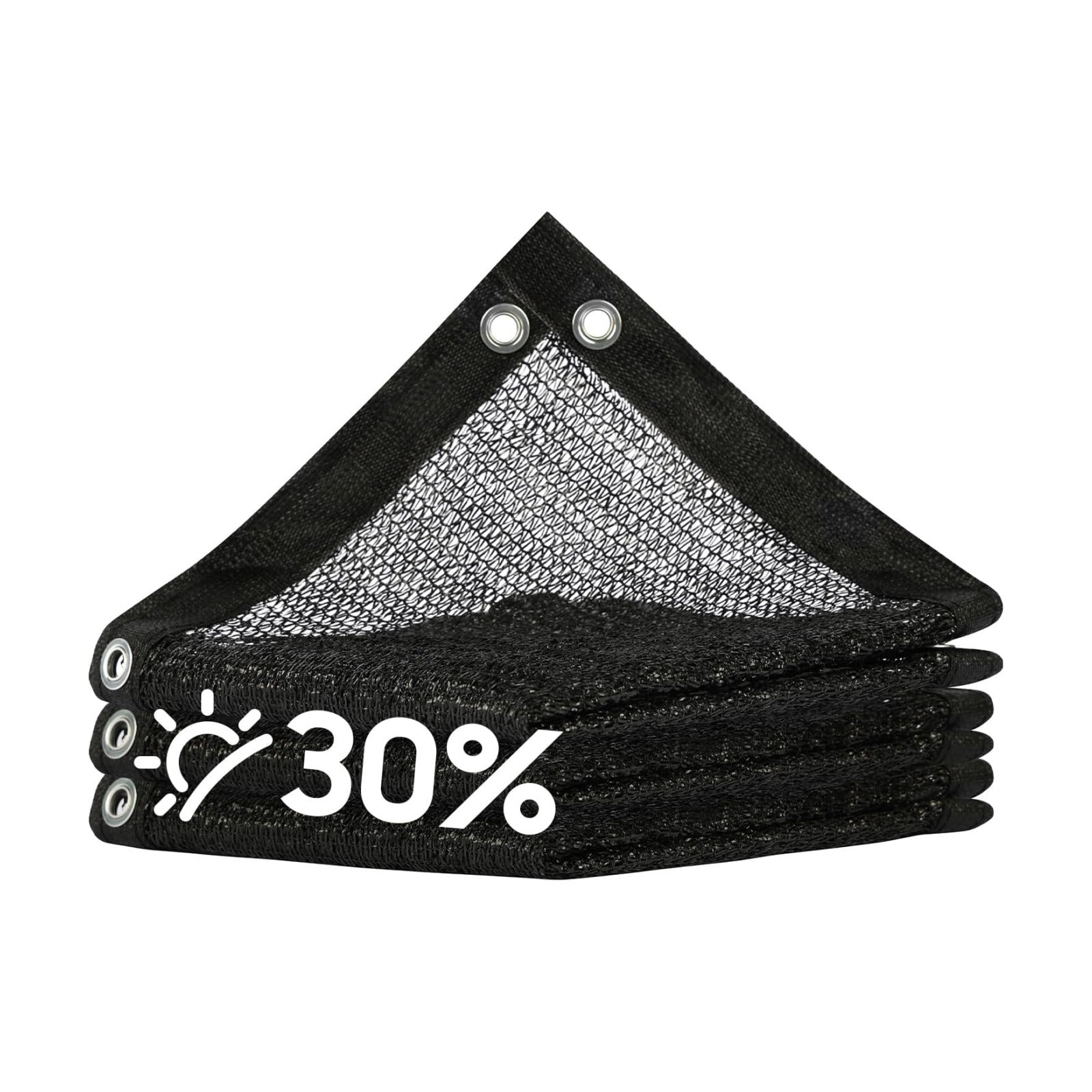 Amgo 30% Black Shade Cloth, 8FT x 16FT Mesh Tarp, Black Sun Shade Netting with HDPE Material and Heavy Duty Grommets