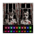 Tingjoo 12 Pcs Halloween Ghost Window Decoration with Spot Lights,Horror