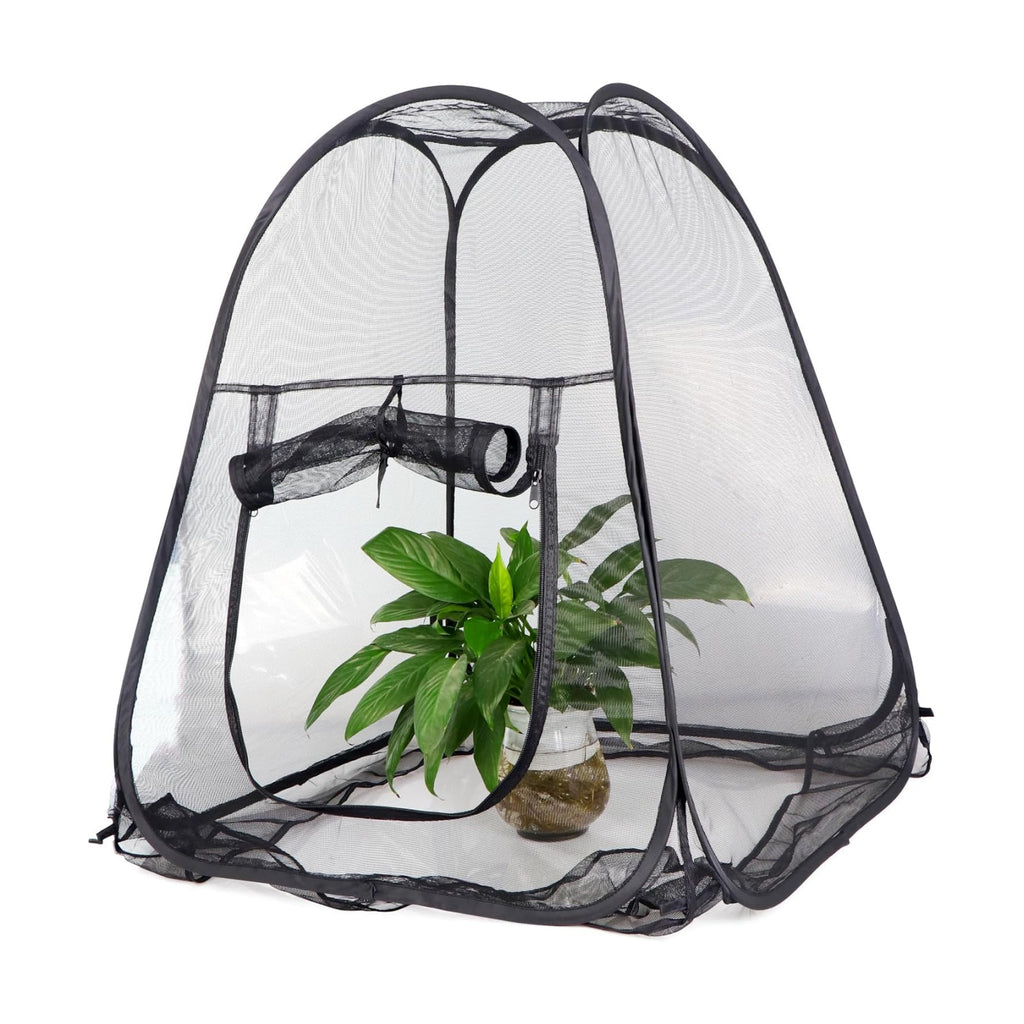 Mesh Plant Cover from Animals, Plant Netting Pest Guard Cover, Plant Tent Cage Pop-up with 4 Stakes for Vegetables