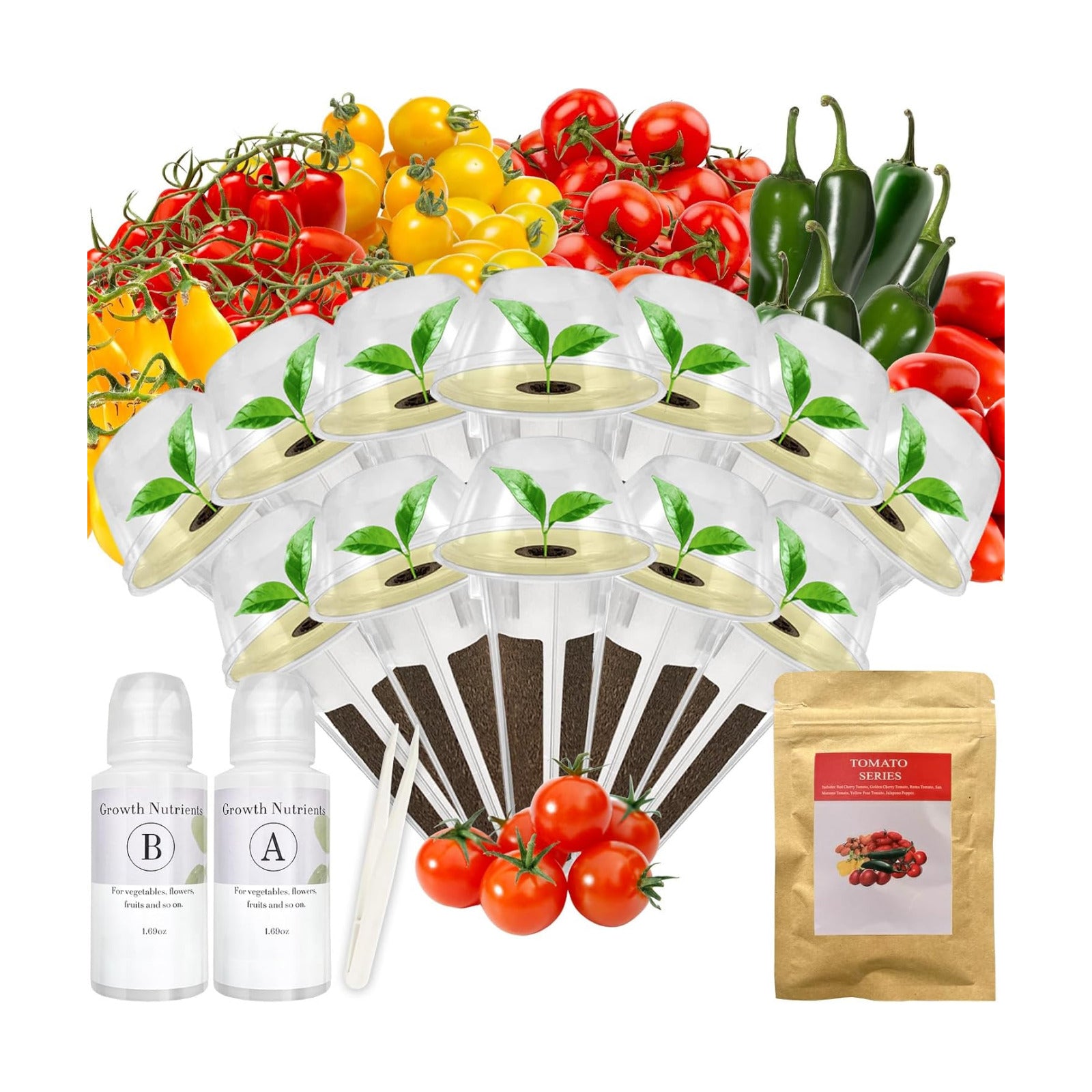 Heirloom Tomato Seed Pod Kit for AeroGarden, idoo, Ahopegarden, MUFGA with Red Heirloom/Golden Harvest Cherry Tomato