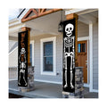 Halloween Porch Banners Skull Skeleton Welcome Front Door Decorations