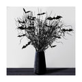 16 Pcs Artificial Halloween Branches Picks, Fake Black Bat Branches Picks