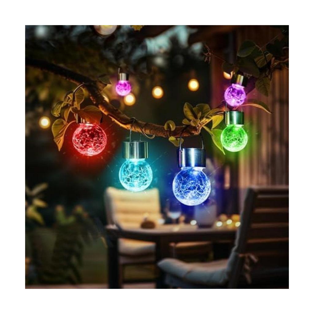 GIGALUMI Solar Hanging Lights Outside Solar Christmas Decoration Light 16Pc