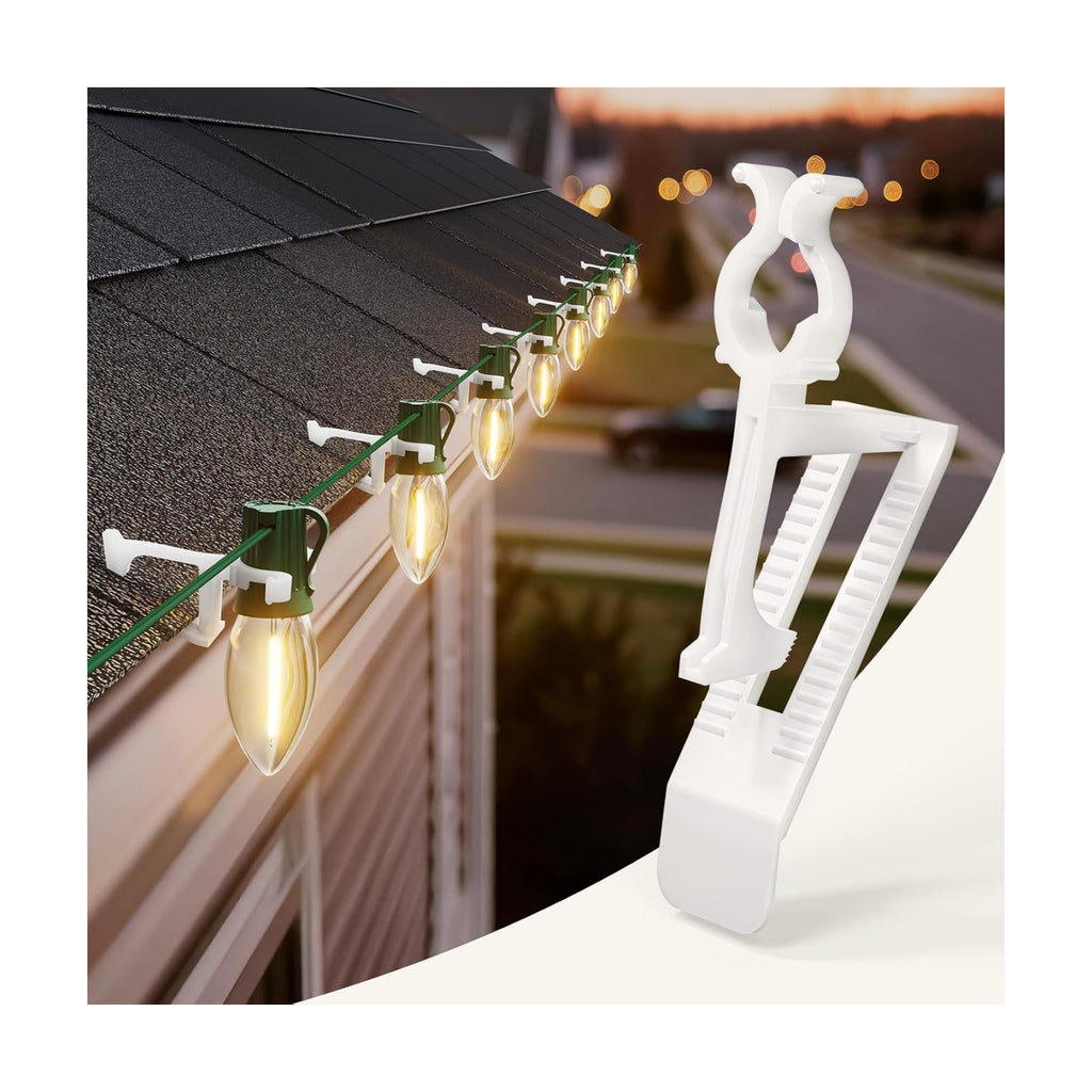 Brightown Christmas Light Clips, 400 Pack Universal C7 C9 Shingle Clips
