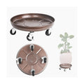 3 Pack Metal Heavy Duty Plant Caddy With Wheels 12 Inch, Round Plant Caddy Suitable For Outdoor and Indoor Mobile