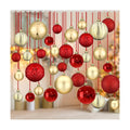 36 Pcs Christmas Balls Ornaments for Ceiling, Red, Gold