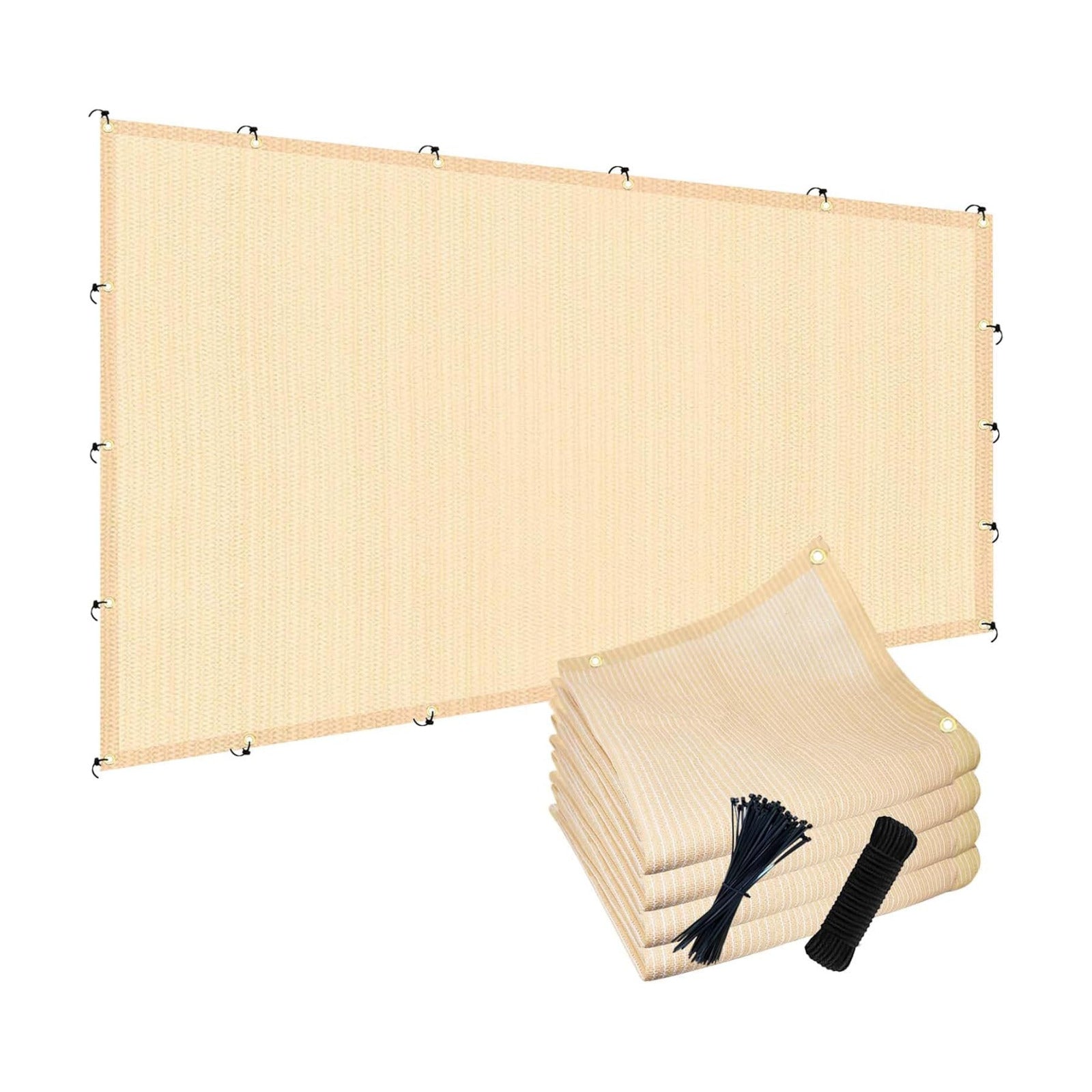 POYEE 90% Sun Shade Cloth, 6x20ft Pergola Shade Cover with Grommets | Outdoor Sun Shade Screen Fabric for Patio