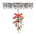 Giegxin 1 Piece Christmas Mistletoe Ornament,Color Style,Red
