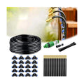 Automatic Greenhouse Drip Irrigation Kit – 20 Brass 360° Adjustable Nozzles, 65FT 1/2" Tubing & Misting System – Easy