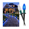 C9 Christmas Lights Outdoor, 26FT 20 LED C9 String Lights with Stakes