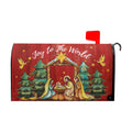 Kawani Merry Christmas Mailbox Covers Christmas Joy to The World Mailbox Wraps Magnetic Large Size 21x25.5 Inch Christmas Religious Post Letter Box Cover Winter Holiday Outdoor Decoration