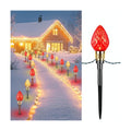 2 Pack Strawberry C9 Christmas Pathway Lights Outdoor, Total 34.8 Feet