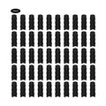 Acouto for 1/2 Inch Pvce Ewchshausps 50PCS Black Greenhouse Frame Pipe Tube and Film Clip Clamp Connector Kit Garden