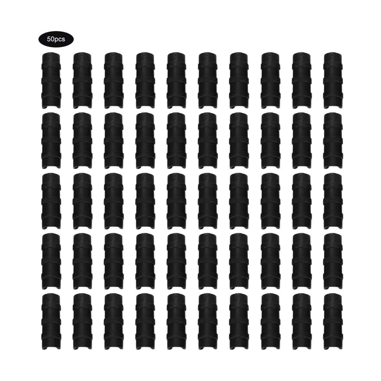 Acouto for 1/2 Inch Pvce Ewchshausps 50PCS Black Greenhouse Frame Pipe Tube and Film Clip Clamp Connector Kit Garden