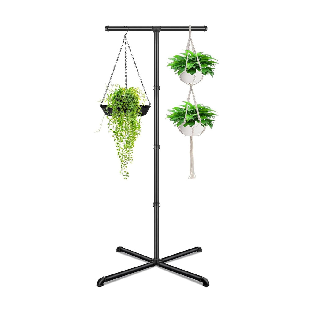 Plant Hanger Indoor, Hanging Plant Stand Heavy Duty Metal Standing Plant Hanger with 4 Hooks Hanging Plant Holder