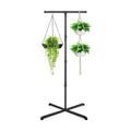 Plant Hanger Indoor, Hanging Plant Stand Heavy Duty Metal Standing Plant Hanger with 4 Hooks Hanging Plant Holder