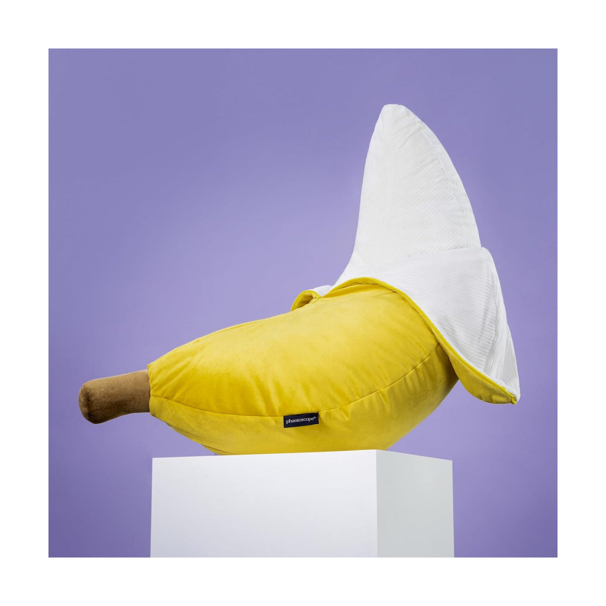 Phantoscope Fruit Shaped Pillows Series Banana Shaped Throw Pillow, Fun Home Decor of Fruit Themed Shaped Cushions, Fall Decorative Shaped Pillow for Couch Bed and Chair, Yellow, 21 x7 inches