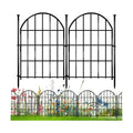 Decorative Garden Fence, 17in X 10.8ft No Dig Fence Panels, Arched Rustproof Metal Garden Fencing Animal Barrier