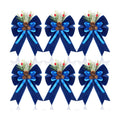 Syhood 6 Pcs Christmas Bows Xmas Velvet Bows Tree Decor, Blue