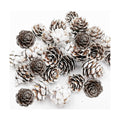 160 PCS Mini Snow Pine Cones Christmas Thanksgiving Pine Cones Bulk White Christmas Small Tiny Pinecones Ornaments for Home Decoration DIY Crafts Wedding Xmas Tree Fall Winter Decor
