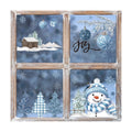 Horaldaily 65 PCS Christmas Window Cling Sticker, Blue Xmas Ball Ornaments Trees Snowman for Home Party Supplies Shop Window Glass Display Decoration