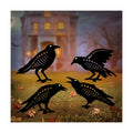 Halloween Decorations Outdoor,Glow In The Dark Eyes Metal Crow Garden Stake