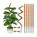 Moss Pole 31.5 Inch, 6 Pack Bendable Moss Pole for Plants Monstera, Moss Poles for Climbing Plants Indoor, Coconut