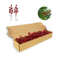 J'FLORU 50 Pack Christmas Tree Decorations 6.5 Inch Artificial Berry Stems Red Berry Picks for Xmas Winter Christmas Tree Ornaments Centerpieces Flower Arrangements