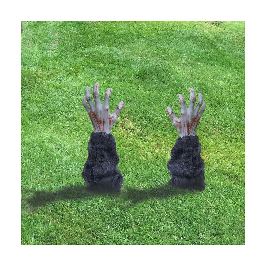 Halloween Zombie Hand Yard Stakes Outdoor Decorations Lawn Groundbreaker