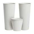 Worth Garden 2-Pack 28" H. Metal Planter with 2X Inside Pots - Hand-Hammered Texture Tall Cone Plant Pots - Large