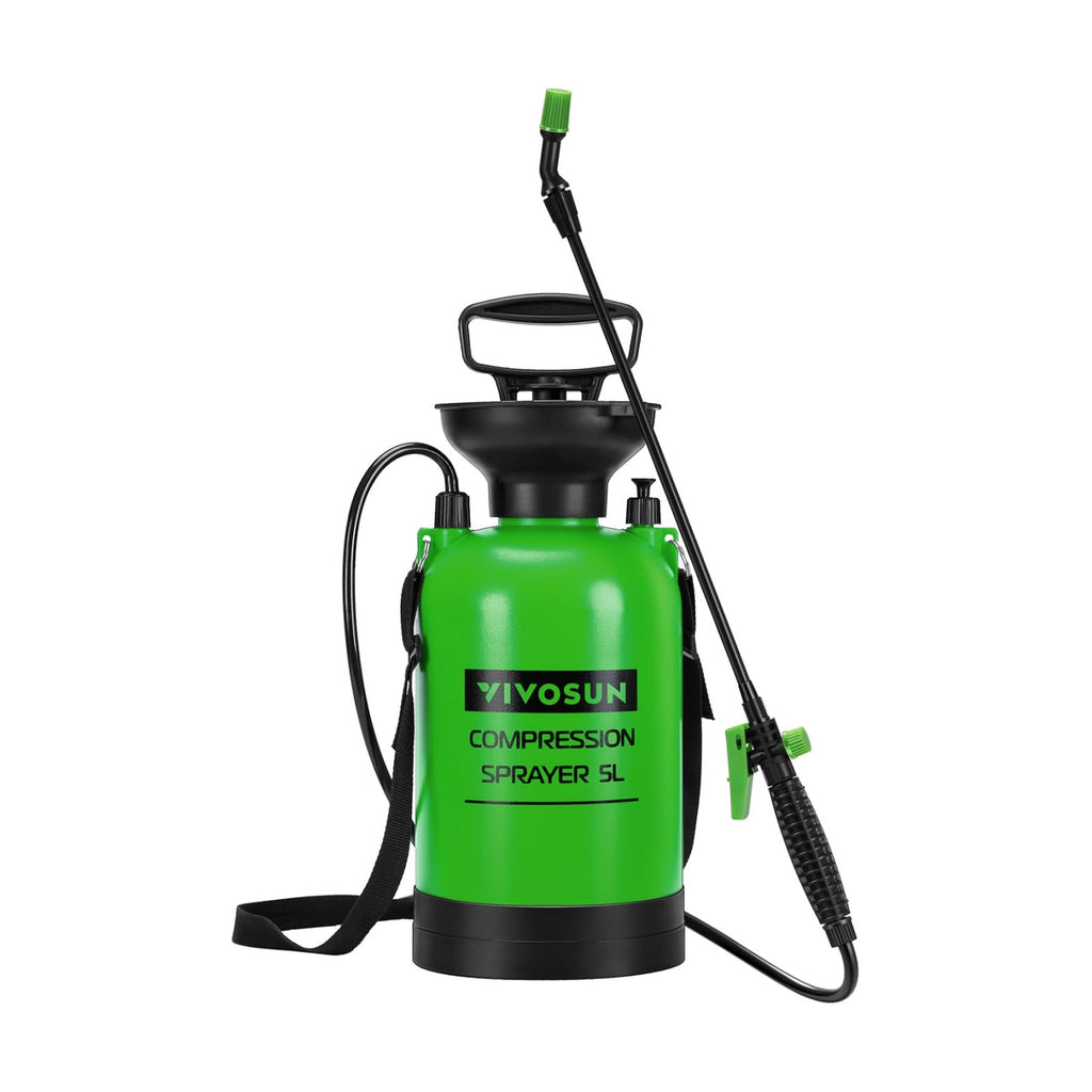VIVOSUN 1.35-Gallon Pump Pressure Sprayer | Lawn & Garden Water Sprayer with Adjustable Shoulder Strap, for Spraying