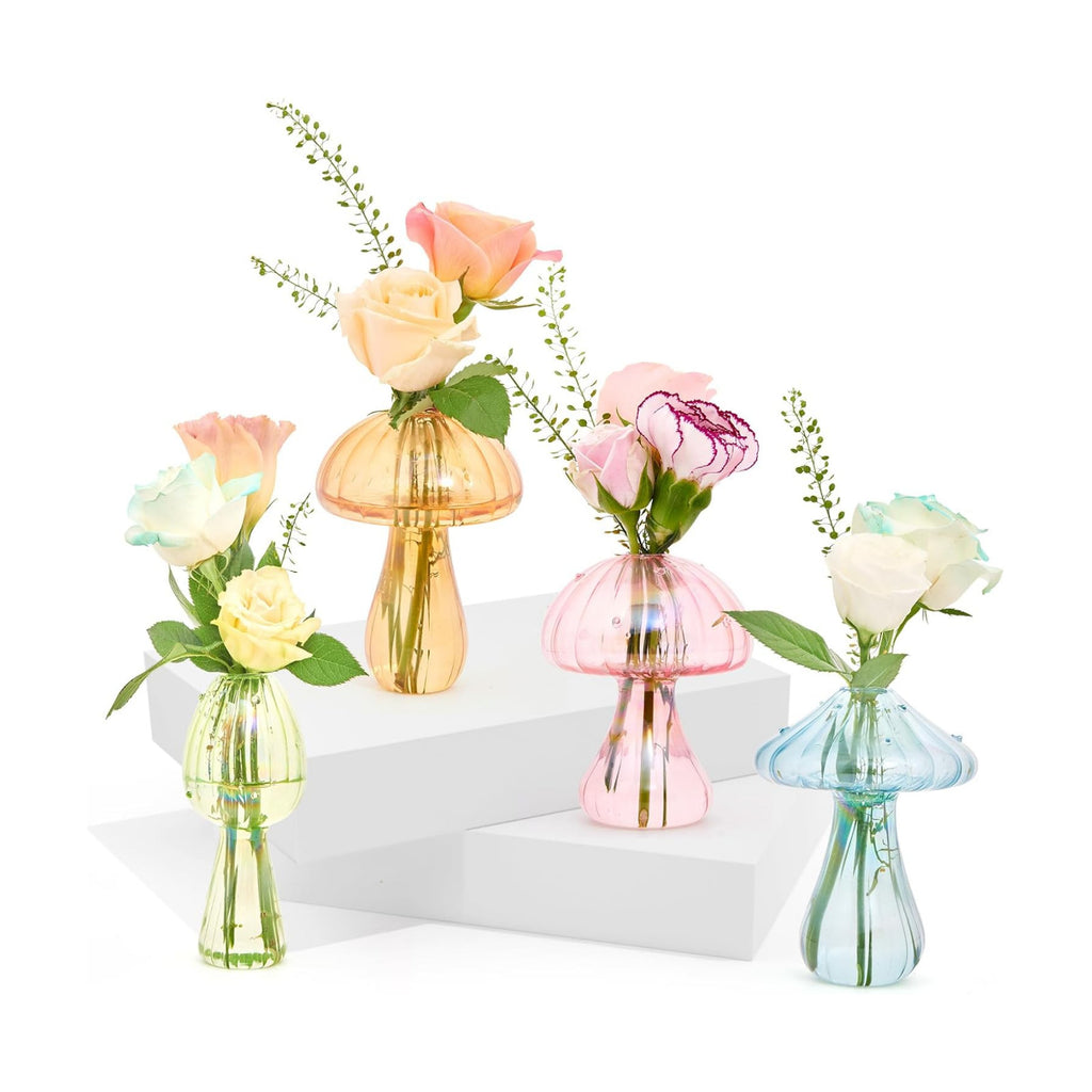 XXXFLOWER Glass Mushroom Vase Propagation Planter Window Plant