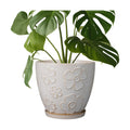 Ceramic Planter 8 Inch Plant Pot with Drainage Hole and Saucer Ceramic Pots for Indoor Plants Outdoor Large Flower Pot