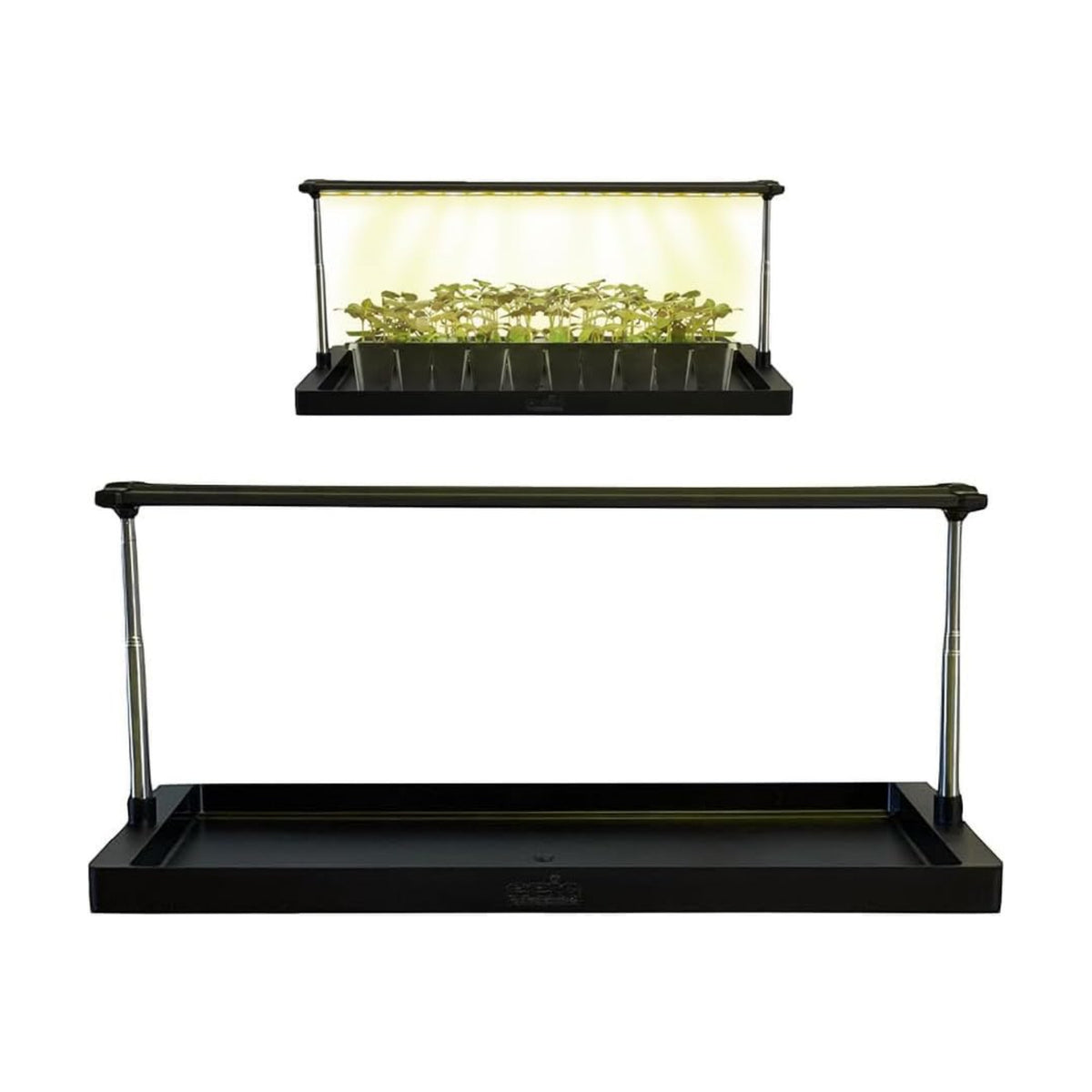 Epic Gardening Seed Starting Grow Light - Full-Spectrum LED with Adjustable Height & Integrated Tray for Indoor Seedlings | Energy-Efficient, Long-Lasting Light with Timer (Standard)