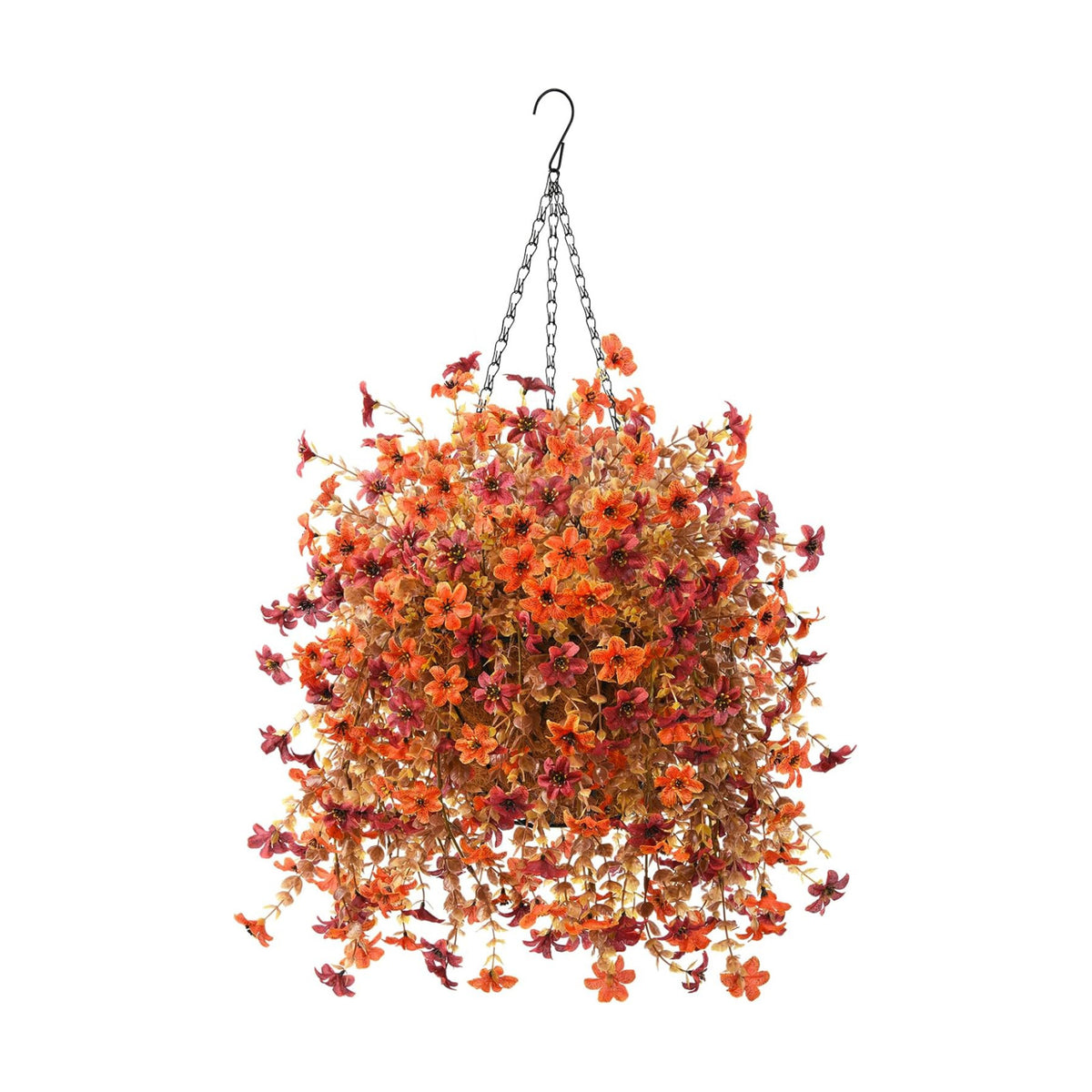 IINQCMY Artificial Flowers Fall Hanging Baskets Outdoors Fake Mums