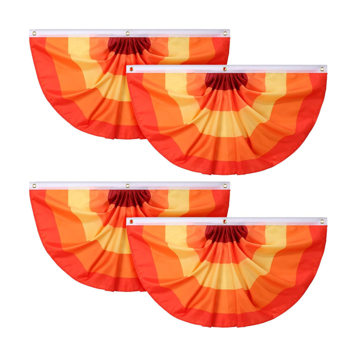Newwiee 4 Pcs Thanksgiving Fall Bunting for Outside, Red, 3 x 1.5 ft