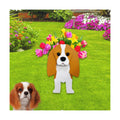 Brown King Cavalier Dog Planter Pots, Animal Shaped Flower Pot | Large Cute Plant Gift for Women and Pet Lovers, Indoor