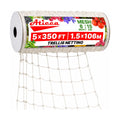 ATICCA Trellis Netting 5 x 350 ft Heavy Duty Polyester Plant Support Netting White - 6 Inch Garden Rope Trellis on Roll