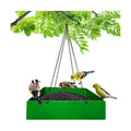Bird Feeders for Outdoors, Platform Bird Feeder for Outside, Large Capacity 3.5 lbs(Green)