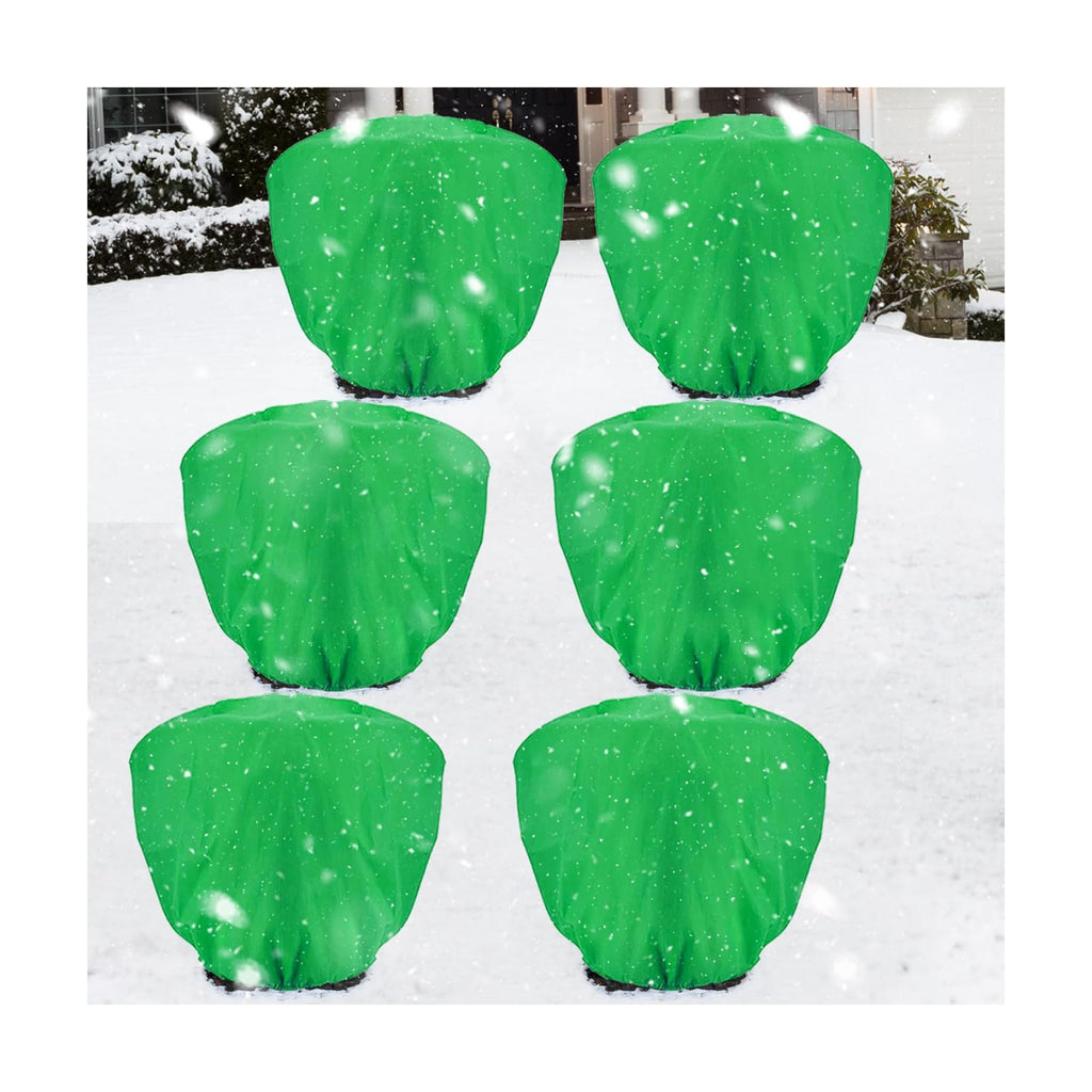ANPHSIN 6 Pcs 39.3in x 39.3in Plant Covers Freeze Protection - Winter Shrub Plant Protection Bags, Frost Blankets