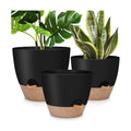 YNNICO 12" 10" 9" Large Self Watering Plant Pots, 3 Pack Flower Pots Planters with Multi Mesh Drainage Holes for Indoor