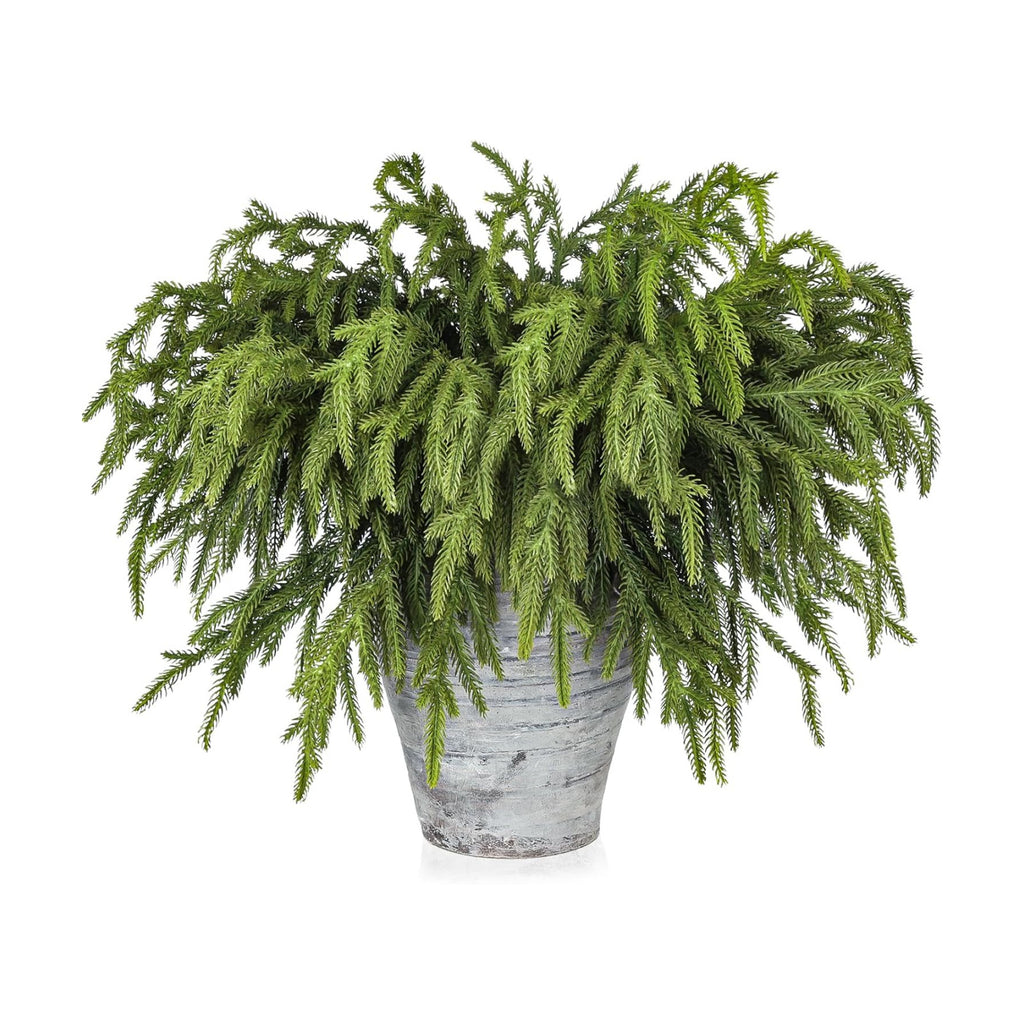 Artgar 100 Pcs Pine Branches - 18 Inch Artificial Green Pine Stem